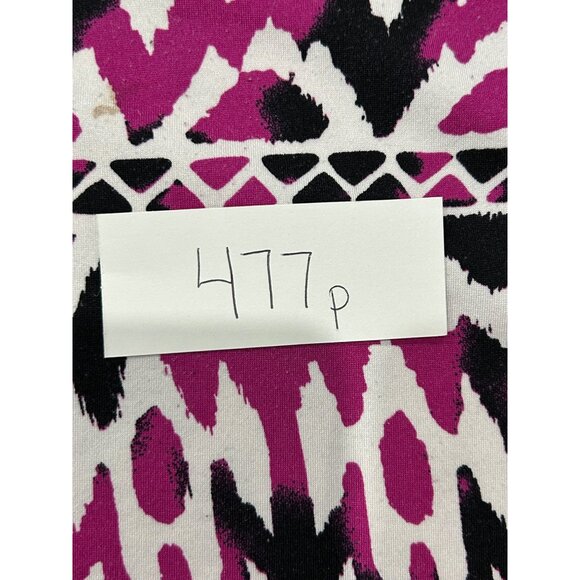 Notations Petite Womens Multicolor Ikat Print Short Flutter Sleeve Top Sz XLP - Picture 8 of 8